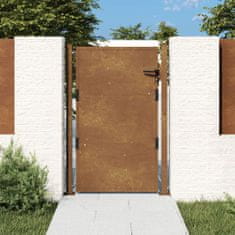 Vidaxl Vrtna vrata 105x155 cm corten jeklo