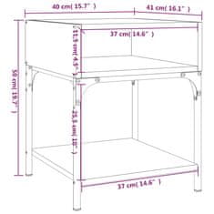 Vidaxl Nočna mizica sonoma hrast 40x41x50 cm inženirski les