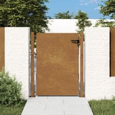 Vidaxl Vrtna vrata 105x155 cm Corten jeklo