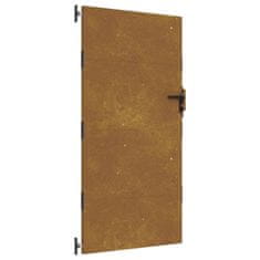 Vidaxl Vrtna vrata 85x175 cm Corten jeklo