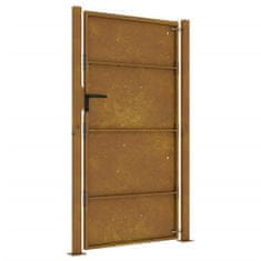 Vidaxl Vrtna vrata 105x205 cm Corten jeklo