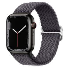 BStrap Elastic Nylon pašček za Apple Watch 42/44/45mm, space gray