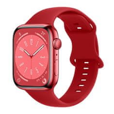 BStrap Smooth Silicone pašček za Apple Watch 42/44/45mm, red