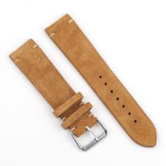 BStrap Suede Leather pašček za Xiaomi Watch S1 Active, brown