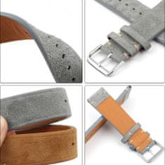 BStrap Suede Leather pašček za Samsung Galaxy Watch Active 2 40/44mm, beige