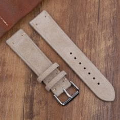 BStrap Suede Leather pašček za Samsung Galaxy Watch Active 2 40/44mm, beige