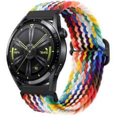 BStrap Elastic Nylon pašček za Samsung Galaxy Watch 3 41mm, rainbow