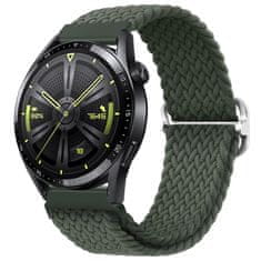 BStrap Elastic Nylon pašček za Samsung Galaxy Watch 42mm, olive green