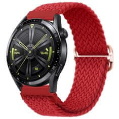 BStrap Elastic Nylon pašček za Huawei Watch GT3 46mm, red