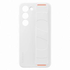 Samsung Silikonski ovitek z zapestnim trakom Samsung Galaxy S23 Silicone Grip Cover white