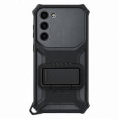 Samsung Oklepno ohišje s stojalom Samsung Galaxy S23+ Rugged Gadget Case sivo