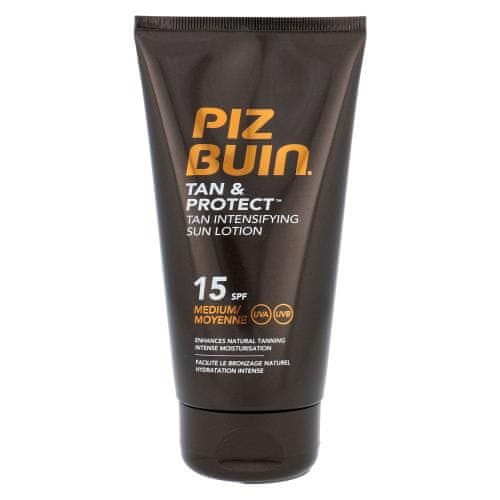 Piz Buin Tan & Protect Tan Intensifying Sun Lotion SPF15 vodoodporen losjon za zaščito pred soncem za hitro porjavelost 150 ml