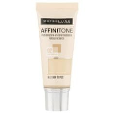 Maybelline Affinitone tekoč puder z mat učinkom 30 ml Odtenek 02 light porcelain