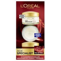 Loreal Paris Age Specialist 45+ Set dnevna krema za obraz Age Specialist 45 50 ml + nočna krema za obraz Age Specialist 45 50 ml za ženske