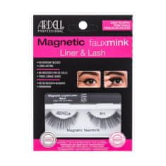 Ardell Magnetic Faux Mink 811 Odtenek black Set magnetne umetne trepalnice Magnetic Faux Mink 811 1 kos + tekoči gel za magnetne umetne trepalnice Magnetic Liquid Liner 2,5 g Black