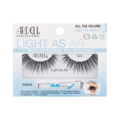 Ardell Light As Air 523 Odtenek black Set umetne trepalnice Light As Air 1 kos + lepilo za trepalnice Duo 1g