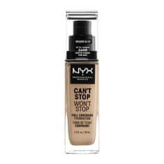 NYX Can't Stop Won't Stop vodoodporen tekoči puder 30 ml Odtenek 09 medium olive