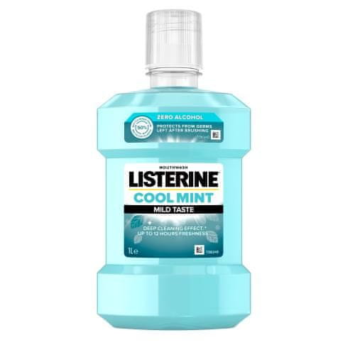 Listerine Cool Mint Mild Taste Mouthwash ustna vodica brez alkohola za svež dah in zaščito pred zobnimi oblogami