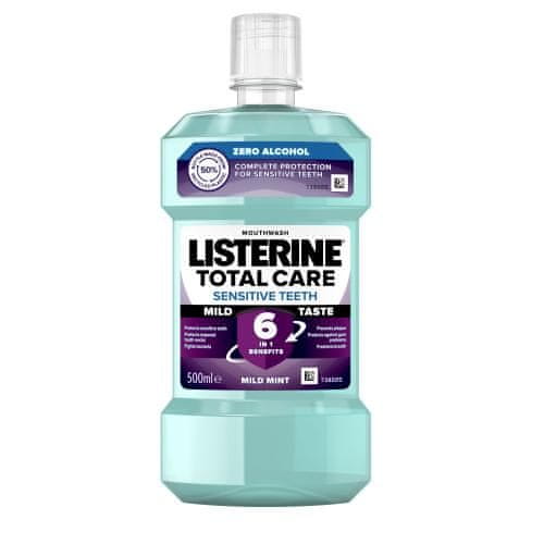 Listerine Total Care Sensitive Teeth Mild Taste Mouthwash 6 in 1 ustna vodica brez alkohola za občutljive zobe