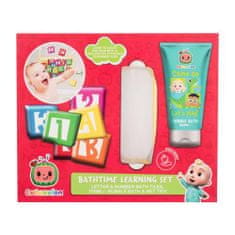 CoComelon Bathtime Learning Set Set kopel 100 ml + igralne kocke + torbica za kocke za otroke