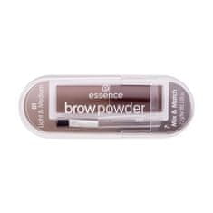 Essence Brow Powder Set paletka senčil za obrvi 2.3 g Odtenek 01 light & medium