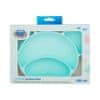 Canpol babies Silicone Suction Plate Turquoise silikonski krožnik s priseskom 500 ml za otroke