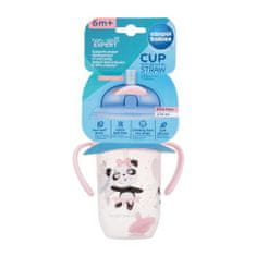 Canpol babies Exotic Animals Non-Spill Expert Cup With Weighted Straw Pink skodelica s slamico za pitje brez razlitja 270 ml