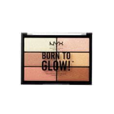 NYX Born To Glow Highlighting Palette paletka osvetljevalcev 28.8 g