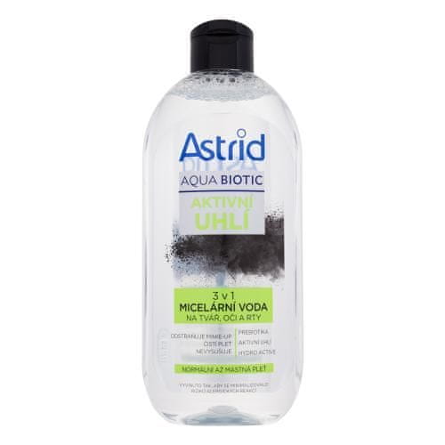 Astrid Aqua Biotic Active Charcoal 3in1 Micellar Water micelarna vodica z aktivnim ogljem za ženske