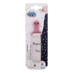 Canpol babies Bonjour Paris Soother Clip With Ribbon verižica za dudo s sponko 1 kos