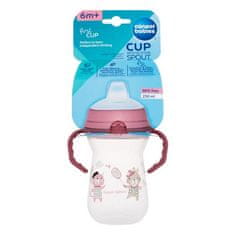 Canpol babies Bonjour Paris First Cup Pink 6m+ skodelica s silikonskim ustnikom 250 ml