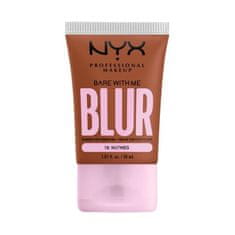 NYX Bare With Me Blur Tint Foundation mat puder s srednjo prekrivnostjo 30 ml Odtenek 18 nutmeg