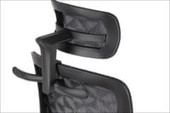 STEMA Vrtljivi pisarniški stol ErgoNew S1A, sedež iz blaga, sinhroni mehanizem, črna barva.