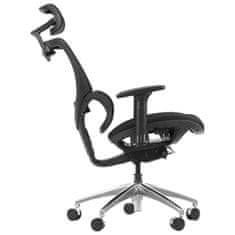 STEMA Vrtljivi pisarniški stol ErgoNew S1A, sedež iz blaga, sinhroni mehanizem, črna barva.