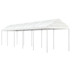 Vidaxl Paviljon s streho bel 11,15x2,28x2,69 m polietilen