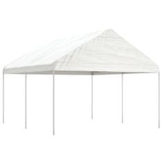 Vidaxl Paviljon s streho bel 4,46x4,08x3,22 m polietilen