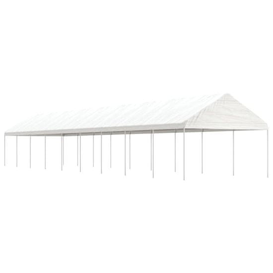 Vidaxl Paviljon s streho bel 20,07x4,08x3,22 m polietilen