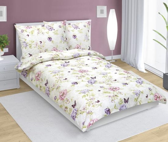 Bombažna posteljnina - 140x220, 70x90 cm - Meadow purple
