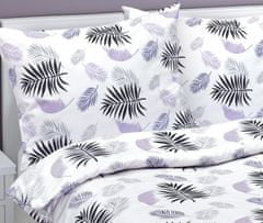 Flanelna posteljnina - 140x200, 70x90 cm - Perje vijolična