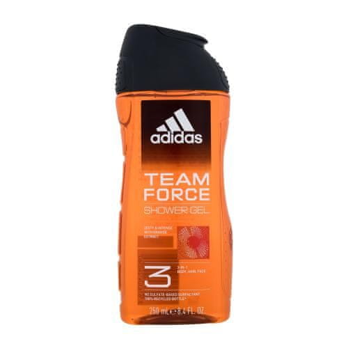 Adidas Team Force Shower Gel 3-In-1 New Cleaner Formula gel za prhanje za moške