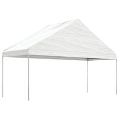 Vidaxl Paviljon s streho bel 4,46x5,88x3,75 m polietilen