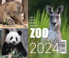 Koledar 2024 Živalski vrt, namizni, tedenski, 150 X 130 mm