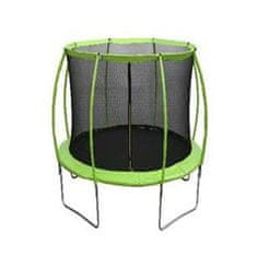 Space trampolin z zaščitno mrežo, 244 cm, zelen