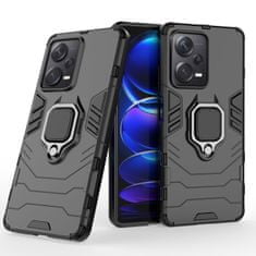 HURTEL Oklepni etui za Xiaomi Redmi Note 12 Pro+ magnetno držalo Ring Armor black