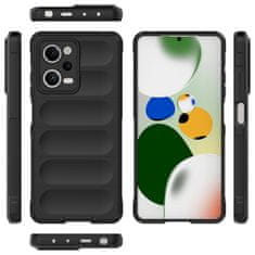 slomart magic shield etui za xiaomi redmi note 12 pro / poco x5 pro 5g fleksibilen oklepni etui black