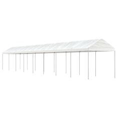 Vidaxl Paviljon s streho bel 17,84x2,28x2,69 m polietilen