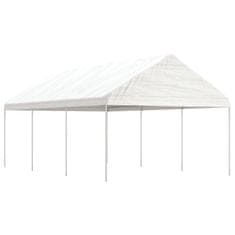 Vidaxl Paviljon s streho bel 6,69x4,08x3,22 m polietilen