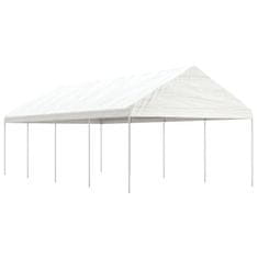 Vidaxl Paviljon s streho bel 8,92x4,08x3,22 m polietilen