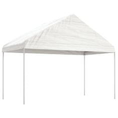 Vidaxl Paviljon s streho bel 13,38x4,08x3,22 m polietilen