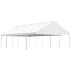 Vidaxl Paviljon s streho bel 11,15x5,88x3,75 m polietilen